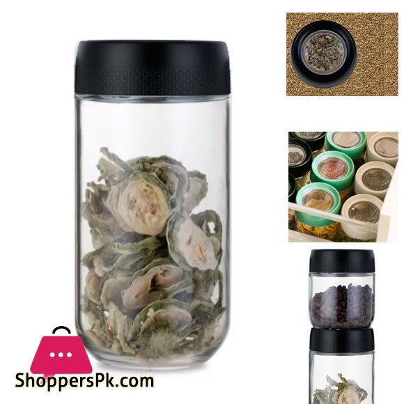 Brilliant Glassware Storage Jar Magnifying Lid 900ML - BR0195