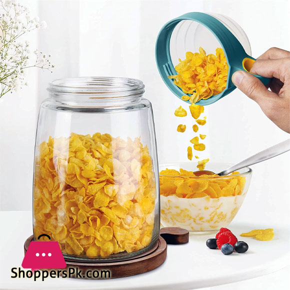 Brilliant Glassware Storage Jar with Measuring Lid Medium - 1400ML - BR0189