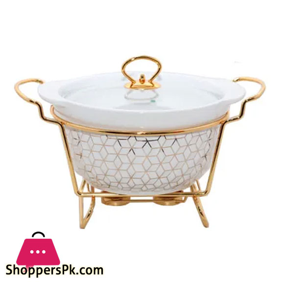 Brilliant Round Casserole Serving Food Warmer Dish 10.5 Inch - BR0152