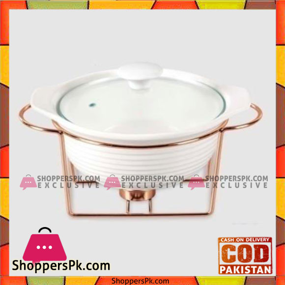 Brilliant Round Casserole+Candle - BR0183