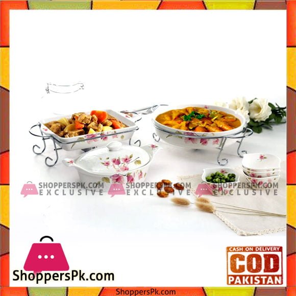 Floral Print Enchanting 10 pcs Serving Set