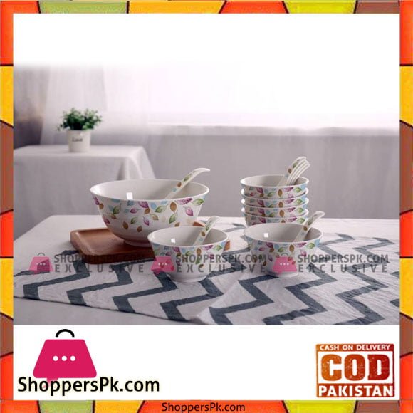 Solecasa Soup Set With Spoon-Set of 14-Printed