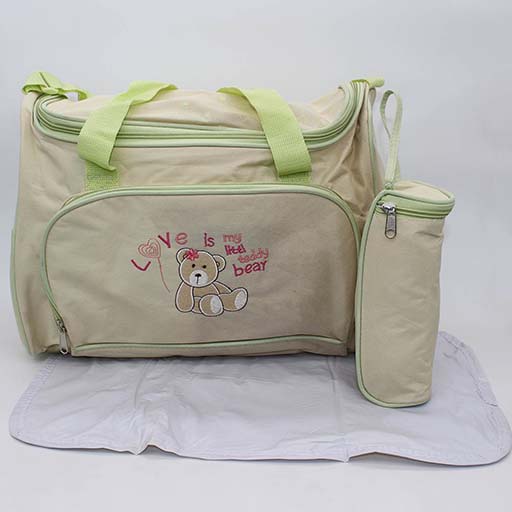 BABY BAG LIGHT GREEN BEAR 108 M&B