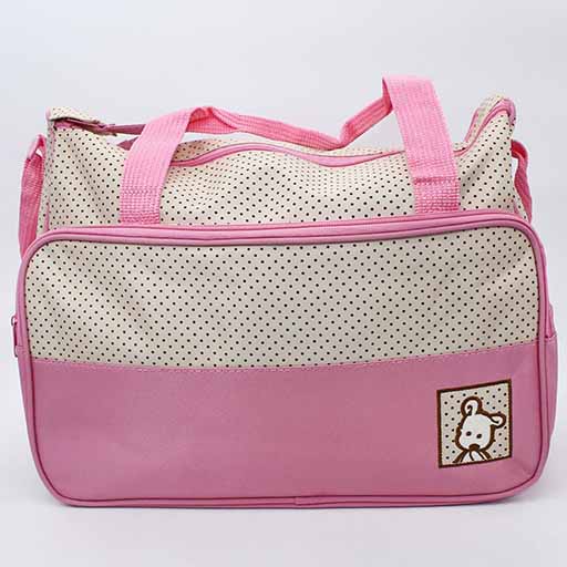BABY BAG 5 PCS SET PINK DOT M&B