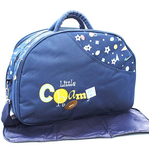 BABY BAG D SHAPE NAVY BLUE 360