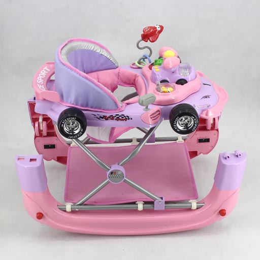 WALKER WITH ROCKER PINK PURPLE T1085H Babyace 2 IN 1 Multi-Function Baby Walker T1079 Taiwan Made