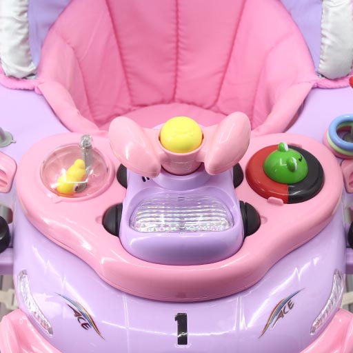 WALKER WITH ROCKER PINK PURPLE T1085H Babyace 2 IN 1 Multi-Function Baby Walker T1079 Taiwan Made