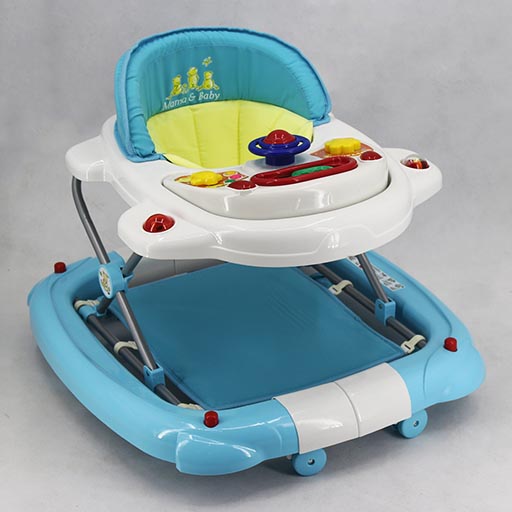 WALKER WITH ROCKER BLUE WHITE T1078 Babyace 2 IN 1 Multi-Function Baby Walker T1078 Taiwan Made