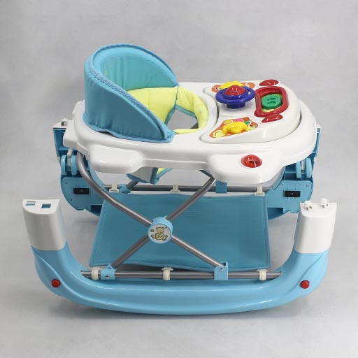 WALKER WITH ROCKER BLUE WHITE T1078 Babyace 2 IN 1 Multi-Function Baby Walker T1078 Taiwan Made