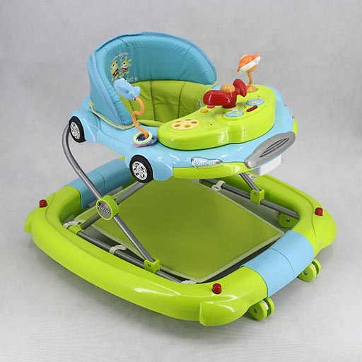 WALKER WITH ROCKER BLUE GREEN T1086H Babyace 2 IN 1 Multi-Function Baby Walker T1079 Taiwan Made