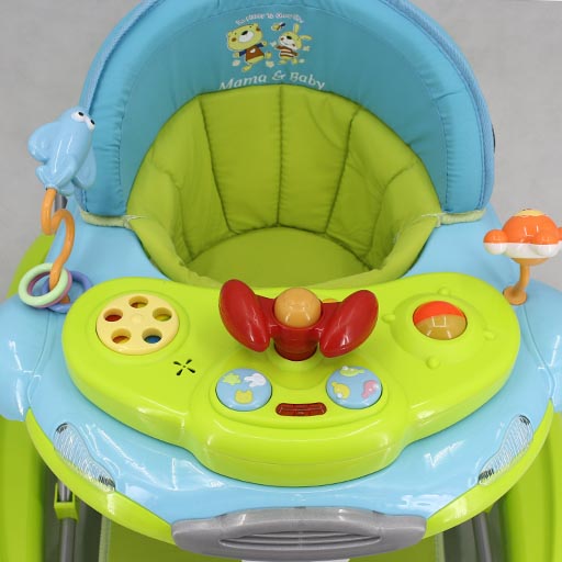 WALKER WITH ROCKER BLUE GREEN T1086H Babyace 2 IN 1 Multi-Function Baby Walker T1079 Taiwan Made