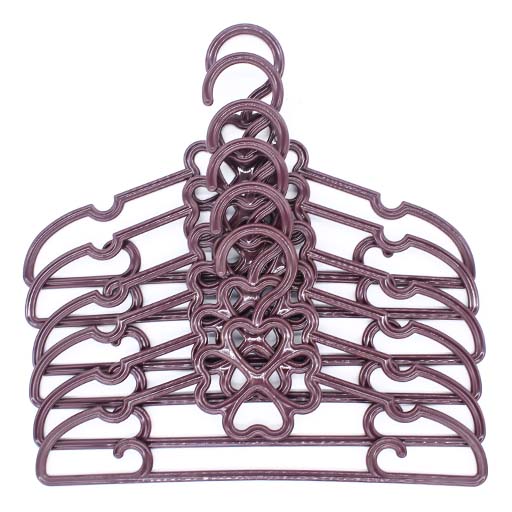 SHIRT HANGER 6PCS 629 BROWN AND CREAM 2 COLOUR M&B