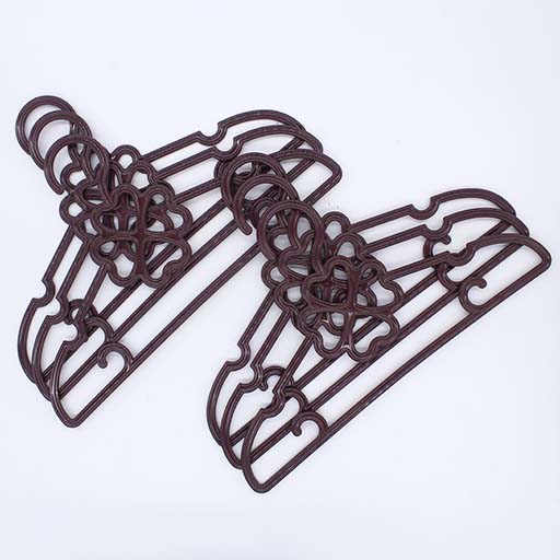 SHIRT HANGER 6PCS 629 BROWN AND CREAM 2 COLOUR M&B