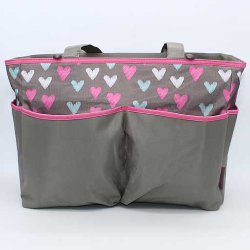 BABY BAG 3PCS HEART DARK GREY BB-999 M&B