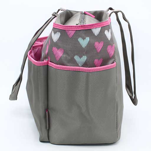BABY BAG 3PCS HEART DARK GREY BB-999 M&B