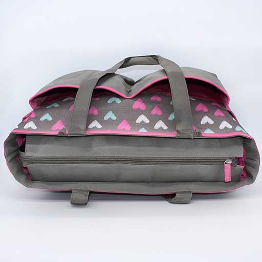 BABY BAG 3PCS HEART DARK GREY BB-999 M&B