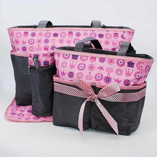 BABY BAG 3PCS PINK GREY BB-999-AC M&B
