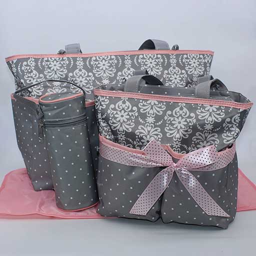 BABY BAG 4PCS GREY BB-999-AAA M&B
