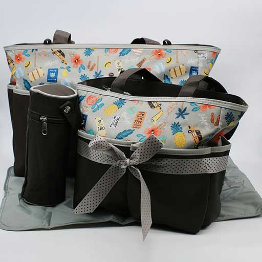 BABY BAG 4PCS DARK BROWN BB-641-T M&B