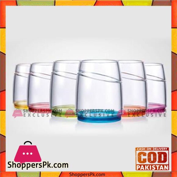 Fine Collection Feliz 12oz Tumbler Set of 6 Taiwan Made - Bg-12-6*1 - Made in Taiwan