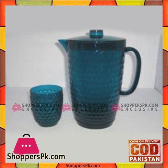 New Emerald Dark Green 7 Pcs Water Set Honey - Bh0161 - High Quality