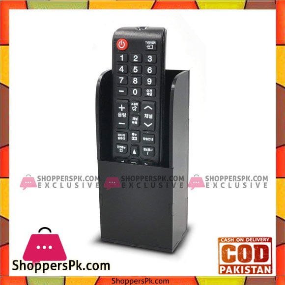 Remote Control Holder Wall Mount Media Organizer Box 3T Acrylic Plastic Black 01
