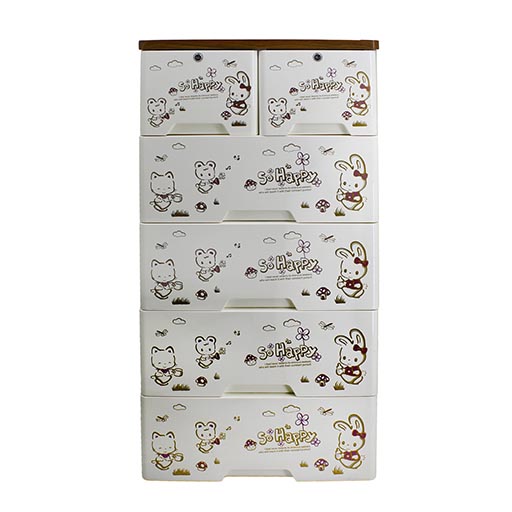 4+2 DRAWERS WOOD TOP SO HAPPY 61050T