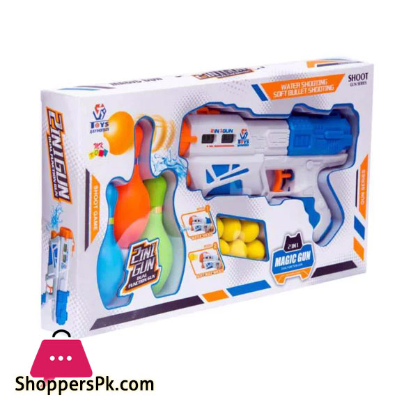 2 in 1 Water Gun With Soft Foam Bullet and Pins