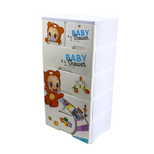 4+2 DRAWERS BLUE/WHITE BABY SHOWER 2652