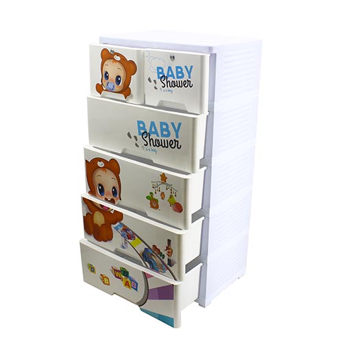4+2 DRAWERS BLUE/WHITE BABY SHOWER 2652