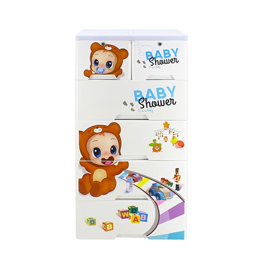 4+2 DRAWERS BLUE/WHITE BABY SHOWER 2652