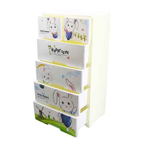 4+2 DRAWERS BLUE/WHITE HAPPY LIFE 2653