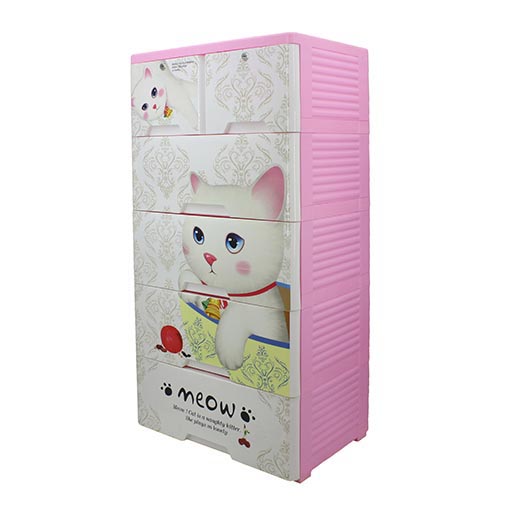 4+2 DRAWERS BLUE/WHITE MEOW 2655