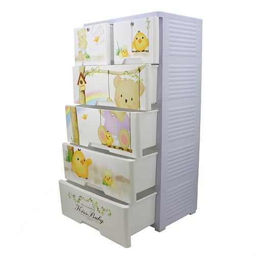 4+2 DRAWERS BLUE/WHITE KISS BABY 2658