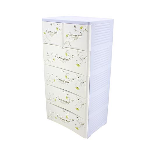 4+2 DRAWERS BLUE/WHITE CONTRACTED 2251