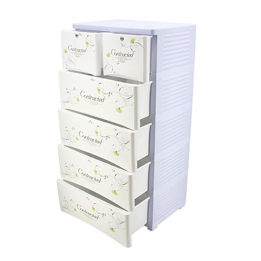 4+2 DRAWERS BLUE/WHITE CONTRACTED 2251