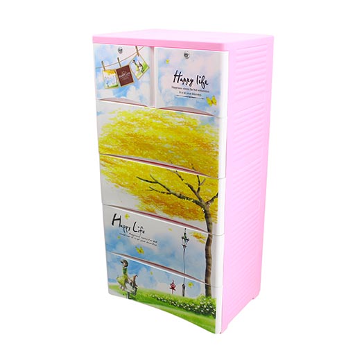 4+2 DRAWERS BLUE/WHITE HAPPY LIFE 2256