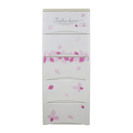 5 LAYER DRAWERS PINK FALLEN LEAVES 3815