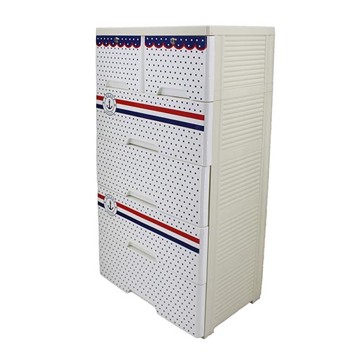 4+2 DRAWERS ANCHOR SAILOR DOT 8002-5