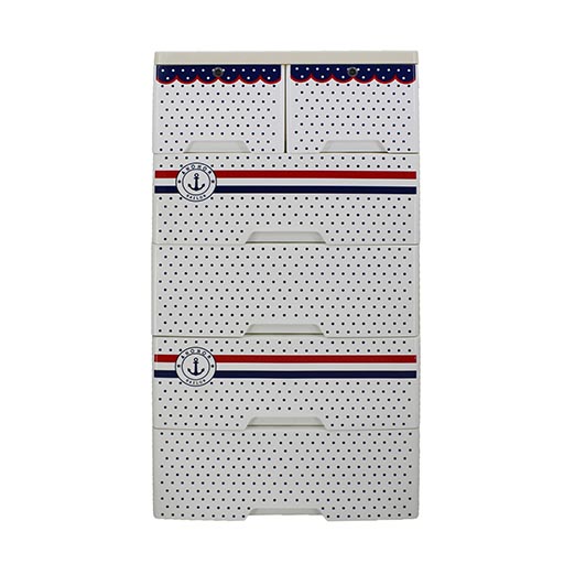4+2 DRAWERS ANCHOR SAILOR DOT 8002-5