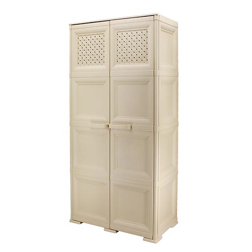 4 LAYERS CUPBOARD WOOD RATTAN 78331