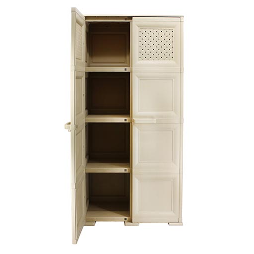 4 LAYERS CUPBOARD WOOD RATTAN 78331