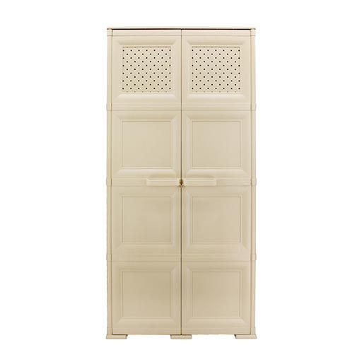 4 LAYERS CUPBOARD WOOD RATTAN 78331