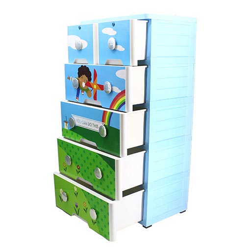 4+2 JUMBO HANDLE DRAWERS BLUE YOU CAN DO 2025B