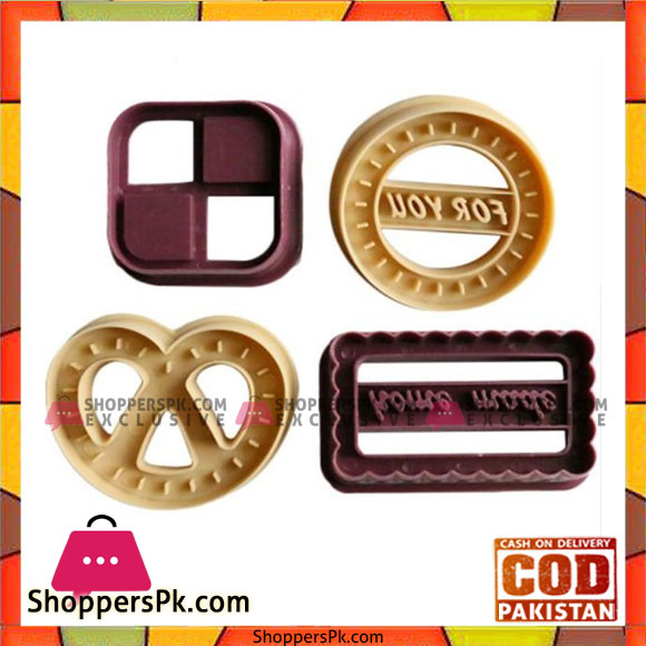 4Pcs Cookie Molds Set Classic Biscuit Fondant Baking Tool