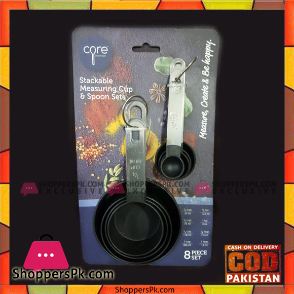 8pcs Stacable Measuring Cup and Spoon Set