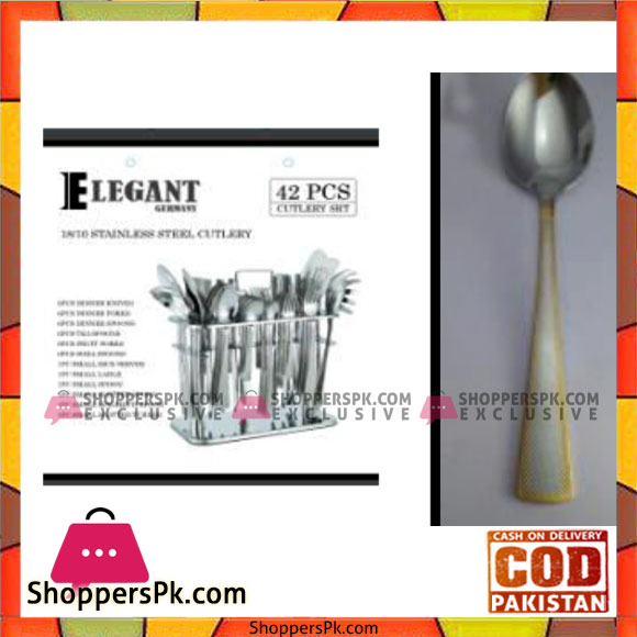 Elegant 42Pcs Dotted Cutlery Set