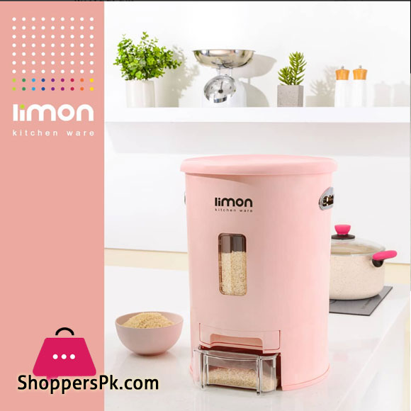 Limon Rice Box Dispenser with Cup Flour Container 10 - KG