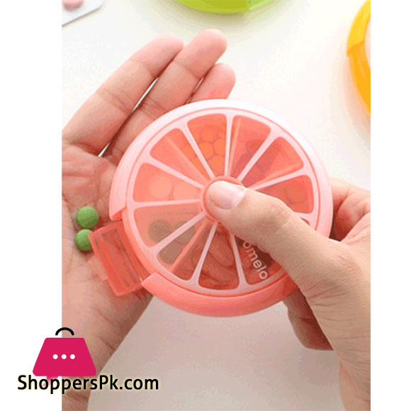 Portable Pill Box 7 Compartment Pill Storage Case