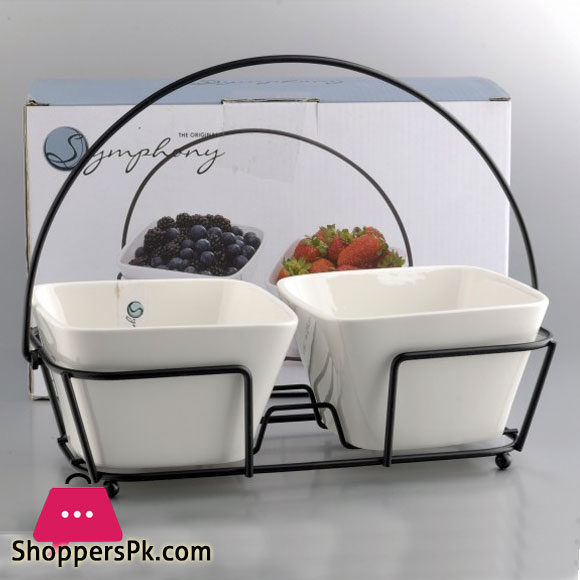 Symphony Tres Gourmet Tapas Serving 2Pcs With Iron Stand - SYE2000
